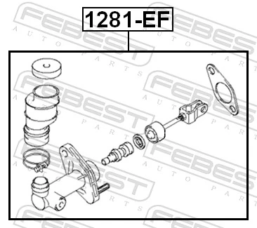 1281EF Febest Цилиндр сцепления, главный