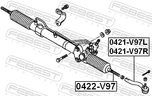 0422V97 Febest Тяги рулевые