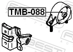 TMB088 Febest Задняя подушка двигателя