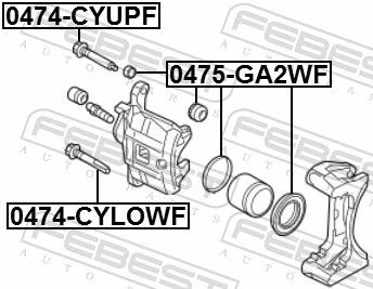 4605B166 Chrysler Ремкомплект суппорта тормозного, переднего