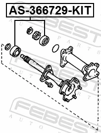 AS366729KIT Febest Подшипник полуоси переднего моста