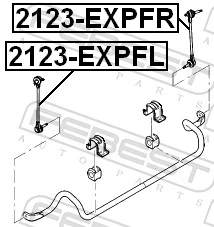2123EXPFR Febest Тяжка стабилизатора, переднего, правая