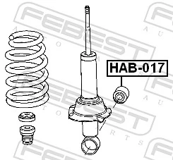 HAB017 Febest втулка крепления заднего амортизатора