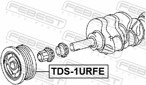 TDS1URFE Febest Шкив коленчатого вала