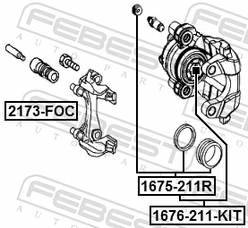 Kit de reparação de suporte do freio traseiro Mercedes E S211