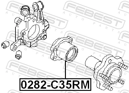 0282C35RM Febest Подшипник ступицы задней