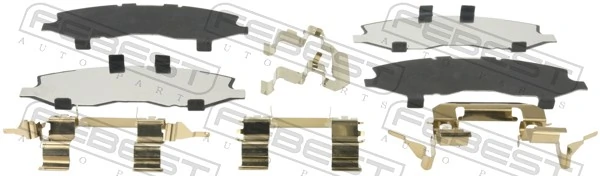 0203Z50F Febest Комплект пружинок крепления дисковых передних колодок