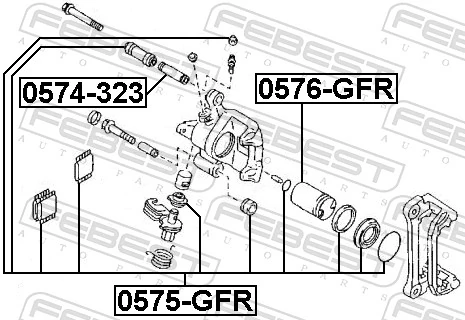 Kit de reparação de suporte do freio traseiro Mazda 626 5 GF