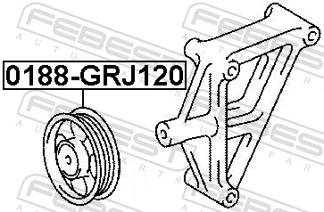 0188GRJ120 Febest Ролик приводного ремня, паразитный