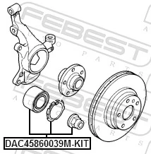 DAC45860039MKIT Febest Подшипник ступицы передней