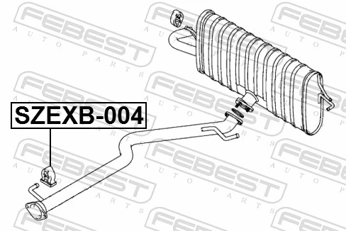 SZEXB004 Febest Крепление глушителя