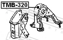 TMB320 Febest Подушка (опора) двигателя, задняя (сайлентблок)