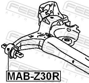 Bloco silencioso de viga traseira (de plataforma veicular) Mitsubishi Colt 6 Z3A