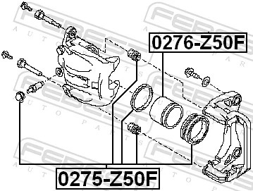 0276Z50F Febest Поршень тормозного суппорта переднего