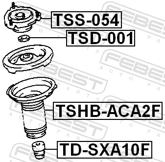 TSHBACA2F Febest Пыльник стойки передней