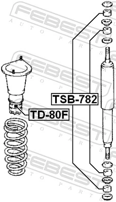 TD80F Febest Буфер амортизатора переднего