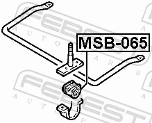 MSB065 Febest Разрезная втулка стабилизатора
