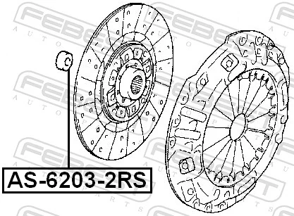 AS62032RS Febest Подшипник насоса г/у руля