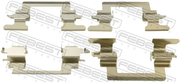 0403CS1AF Febest Комплект пружинок крепления дисковых передних колодок