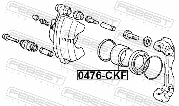 0476CKF Febest Поршень тормозного суппорта переднего