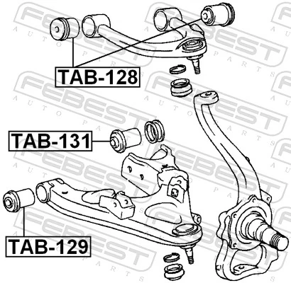 Bloco silencioso dianteiro do braço oscilante inferior Toyota Land Cruiser J10