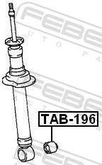 TAB196 Febest Сайлентблок амортизатора переднего