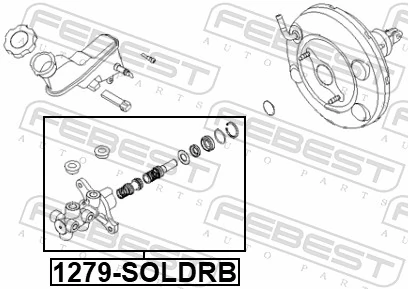 1279SOLDRB Febest Цилиндр тормозной, главный