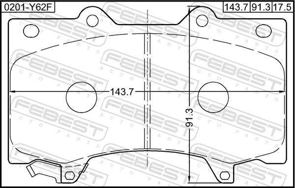 Колодки передние на Nissan Patrol  Y62