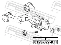 0129027KIT Febest Болт крепления переднего рычага, нижнего