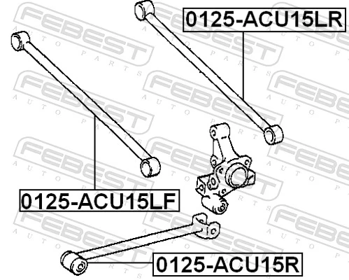 0125ACU15R Febest Тяга продольная задней подвески