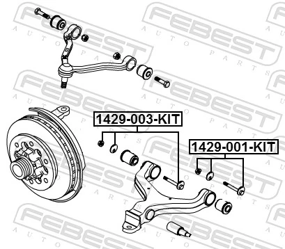 1429003KIT Febest Болт крепления переднего рычага, нижнего