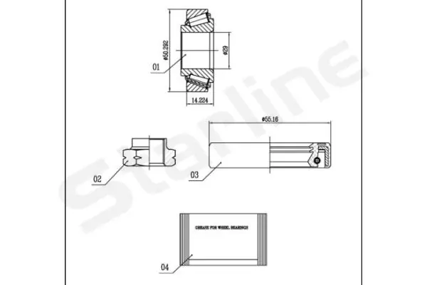 Rolamento de cubo traseiro Ford Fiesta GFJ