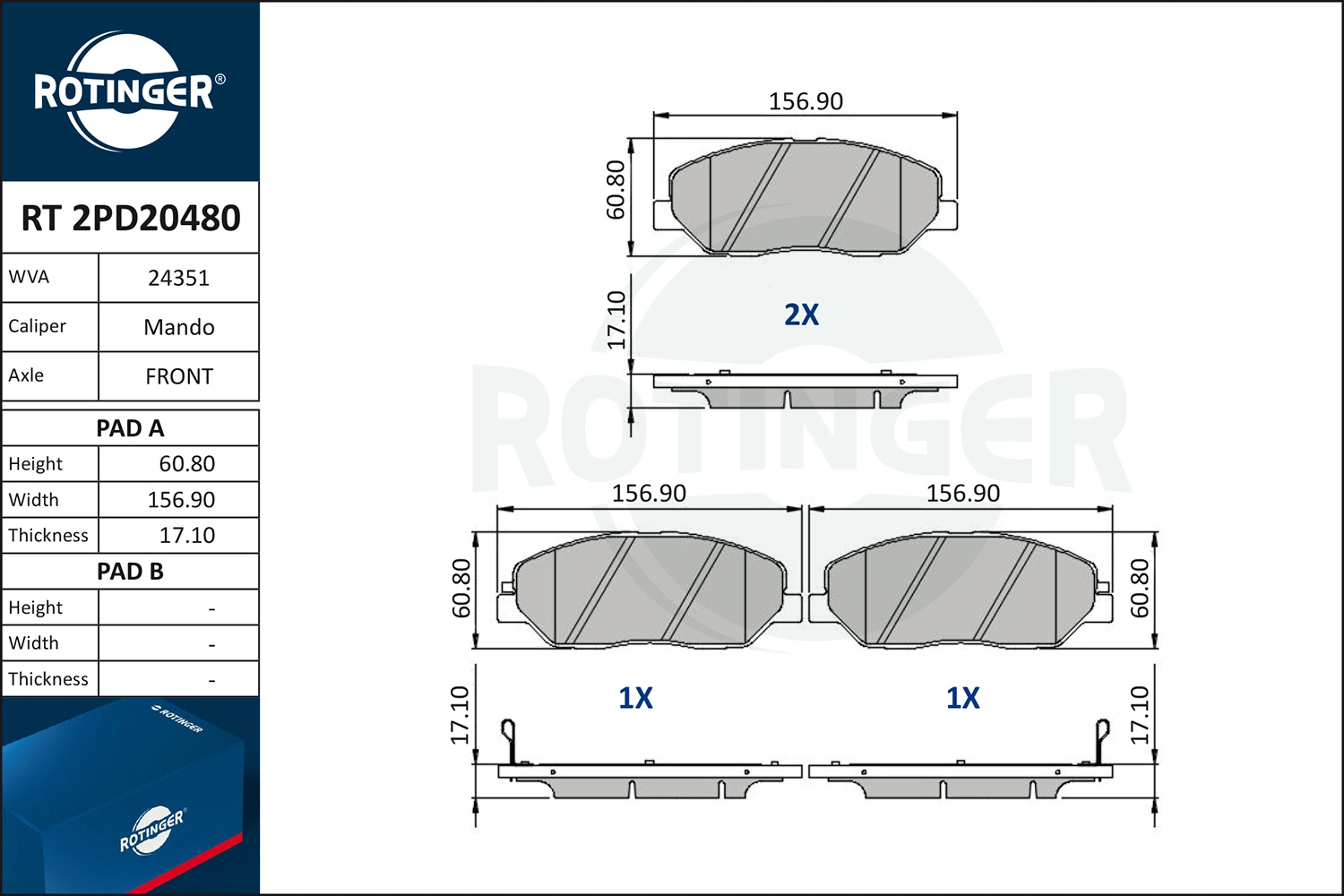 Передние тормозные колодки 4813038C00 Ssang Yong