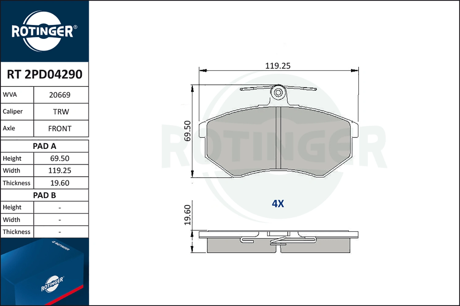 Купить LR140696 Land Rover Колодки тормозные