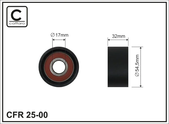 Обводной ролик ремня ГРМ Caffaro CFR2500 цена, от 5.43 USD