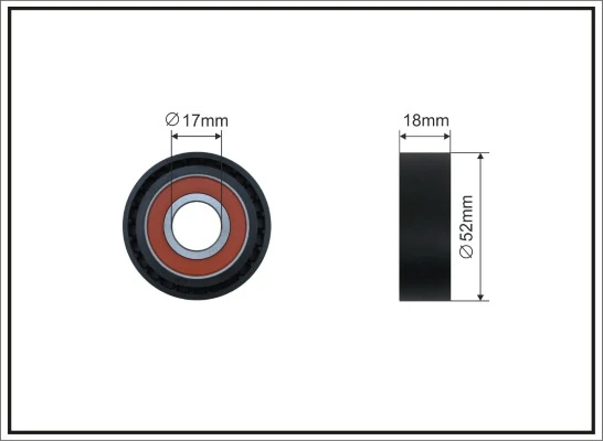 Rolo de reguladora de tensão da correia de transmissão Ford Transit 5 V184/5