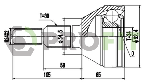 Compre Junta homocinética externa dianteira Chevrolet Captiva 1