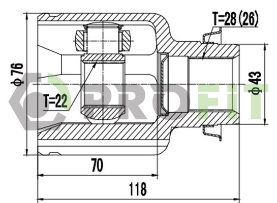 Купить ШРУС внутренний правый Мазда 3  BK12