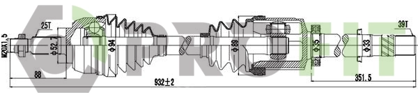 Привод правый Polcar T49228