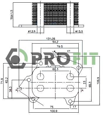 Radiador de óleo (frigorífico), debaixo de filtro Peugeot Partner I 5