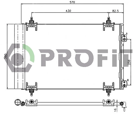 Радиатор охлаждения кондиционера Magneti Marelli BC820
