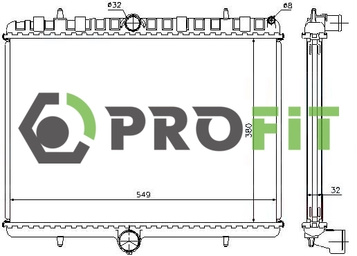Radiador de esfriamento de motor Fiat Scudo 270