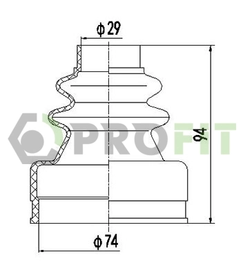 Bota de proteção interna de junta homocinética do semieixo dianteiro Citroen Jumper 230L