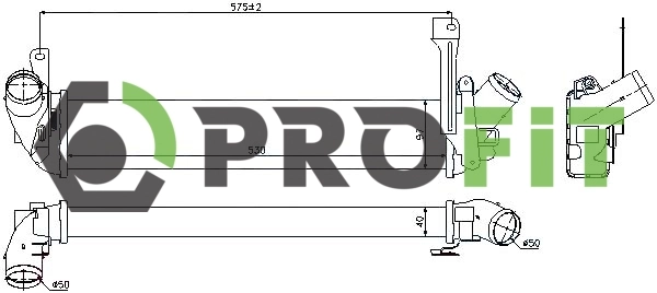 Radiador de intercooler Renault Kangoo 1 FC0, FC1