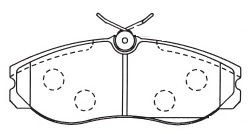 Sapatas do freio dianteiras de disco Nissan Vanette C23