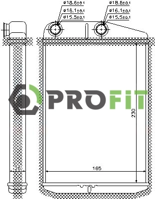 Radiador de forno (de aquecedor) para Citroen Jumper  250