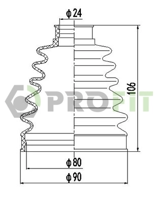 Bota de proteção externa de junta homocinética do semieixo dianteiro para Dacia Logan I  MCV KS