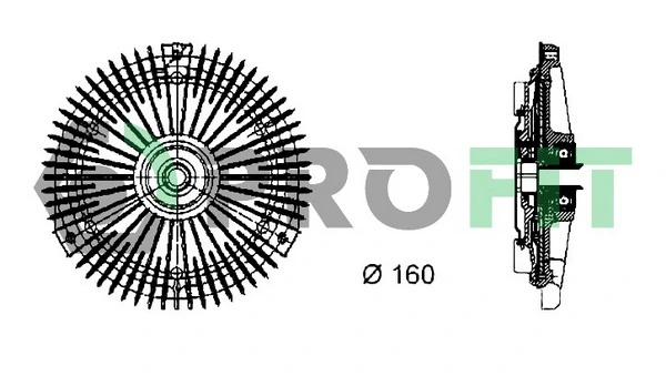 Acoplamento viscoso de ventilador de esfriamento para Mercedes C 190 W201