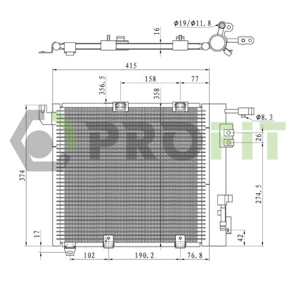 Radiador de aparelho de ar condicionado Opel Astra F69