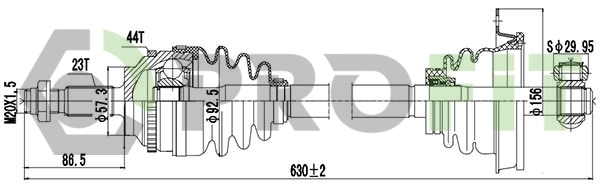 Semieixo (acionador) dianteiro esquerdo Renault (RVI) 8201187723 preço, a partir de  